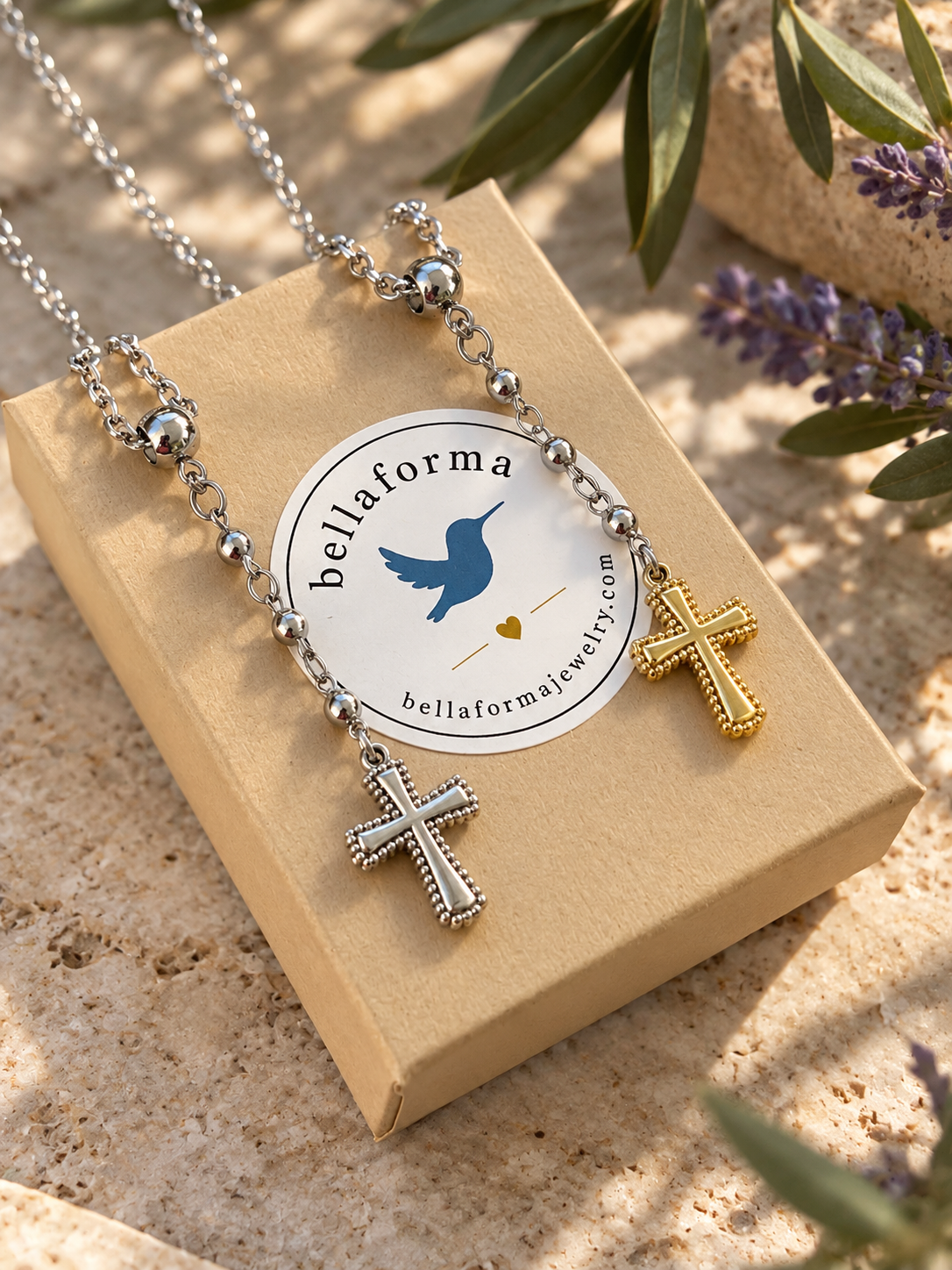 CROSS LARIAT NECKLACE