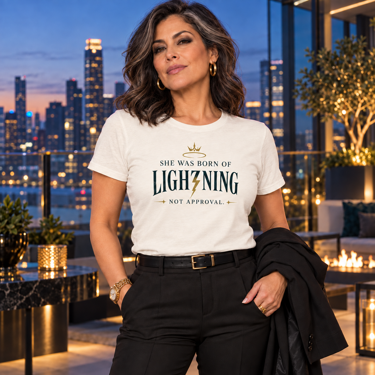 She Was Born of Lightning Women’s Relaxed Tee | Unfiltered Wisdom™