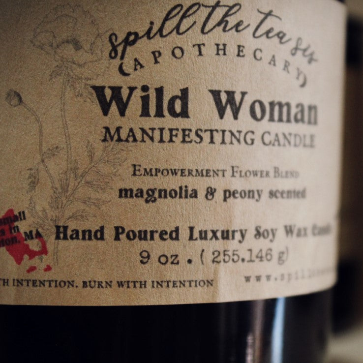 Wild Woman Divine Feminine Goddess Candle | Empowerment Manifestation Soy Wax Candle