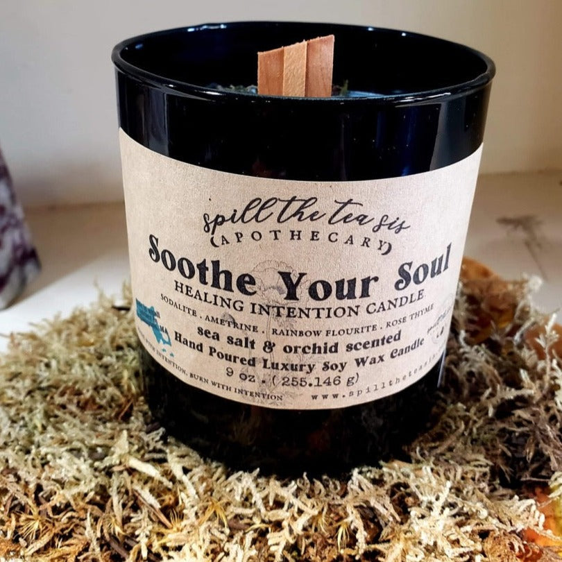 Soothe Your Soul Healing & Peace Intention Candle | Calming Soy Wax Candle