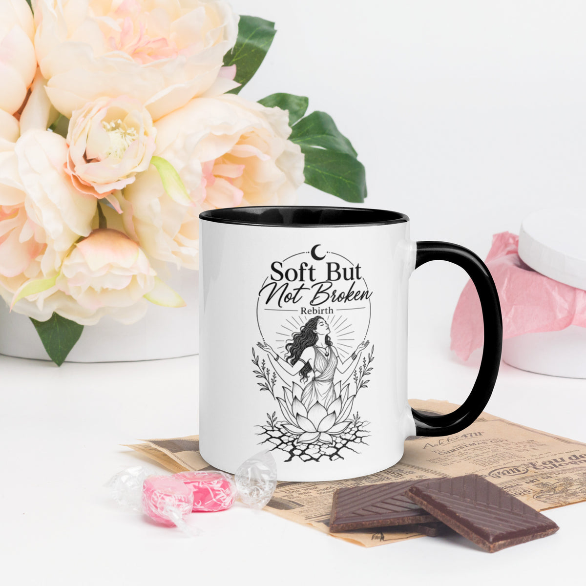 Soft But Not Broken 15 oz ceramic coffee mug by Unfiltered Wisdom™